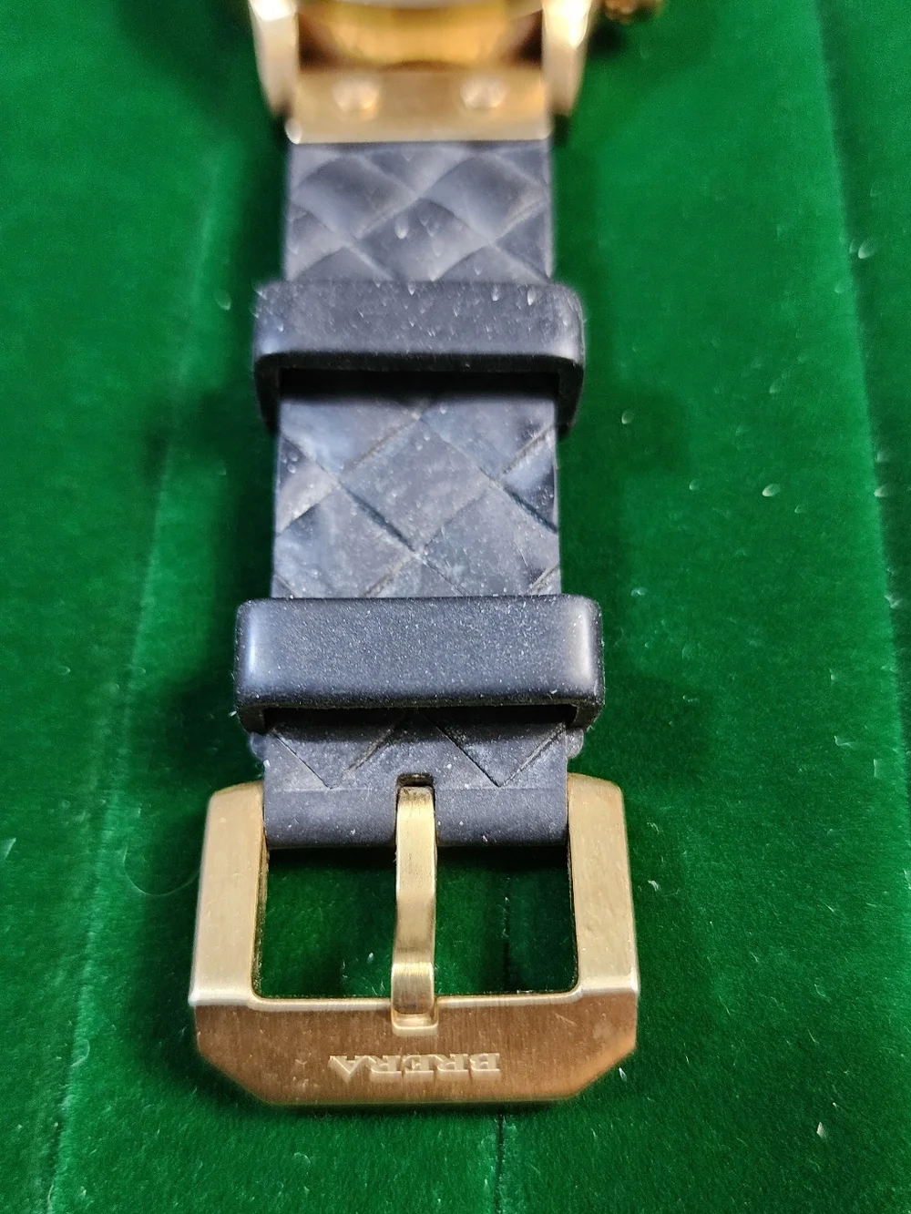 $980/Brera Orologi Chronograph Watch Gold Tone White Dial For Repair Not Working
